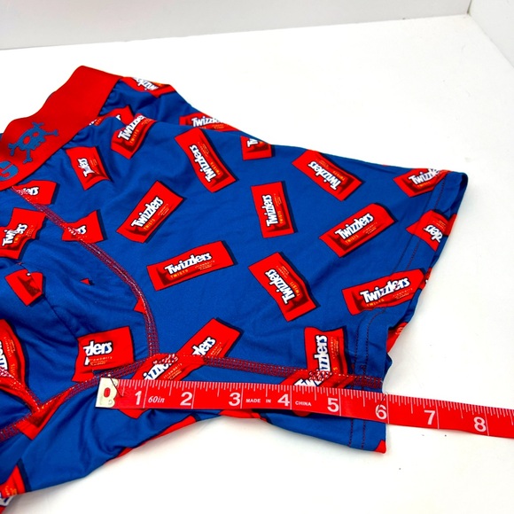 SWAG, TWIZZLERS MEN’S BLUE BOXER BRIEFS,92% MICROPOLYESTER 8% ELASTANE, LARGE - Picture 8 of 10